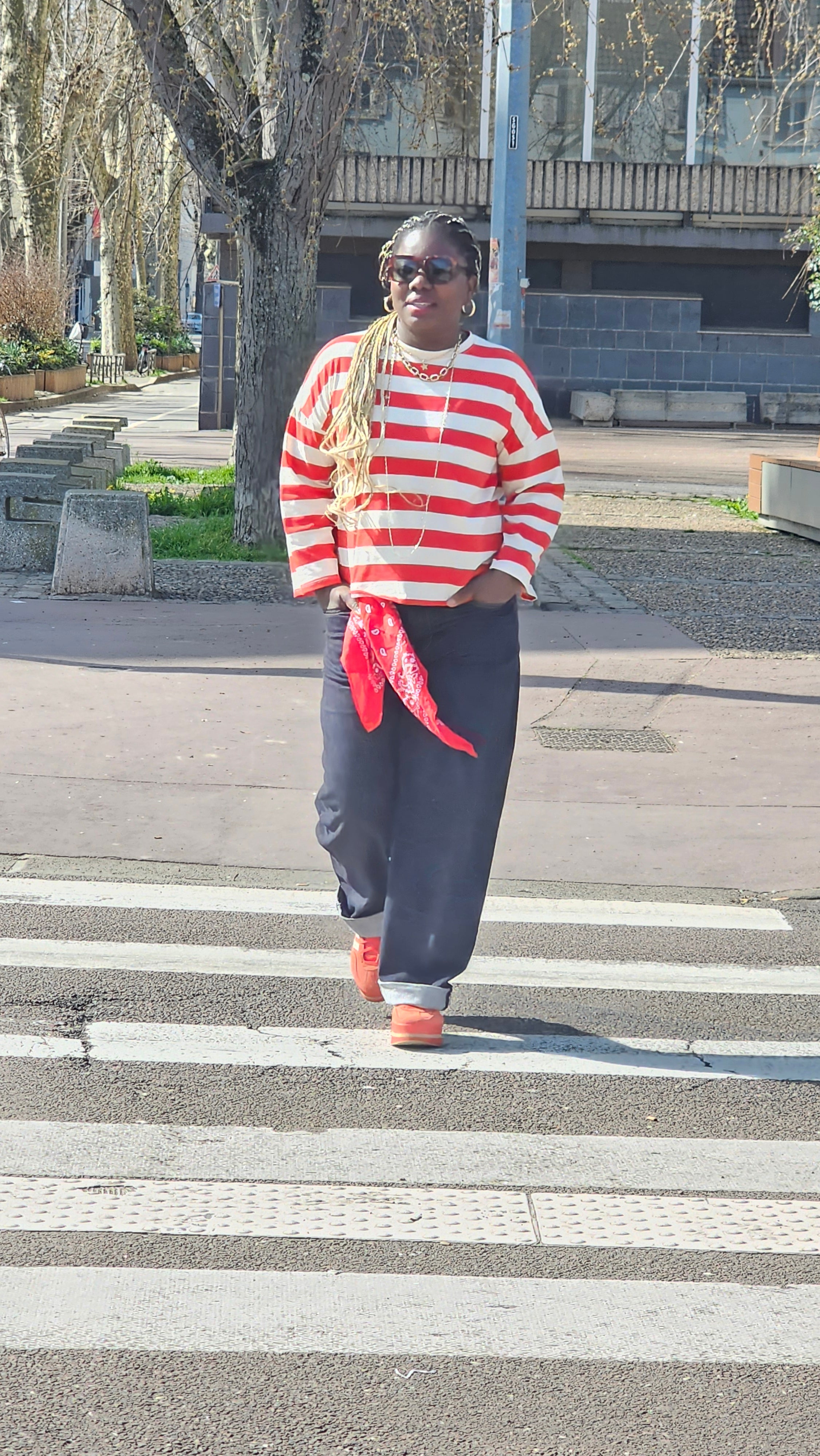 T-shirt Yves à rayure rouge