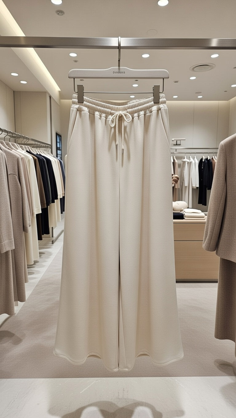 Pantalon Jogging large Bleu Marine