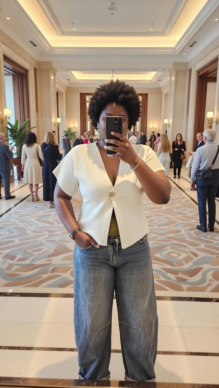 Top Angel blanc cassé